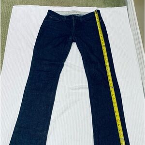 Joes jeans sz 27 low cut approx 8 inches straight legs 41” length dark blue